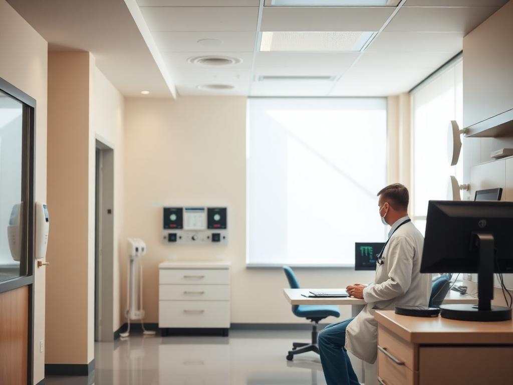 Cabinet medical modern cu echipamente conectate la rețea