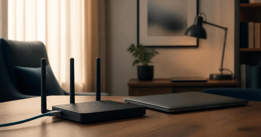 Router de birou conectat prin cablu pentru acces remote securizat